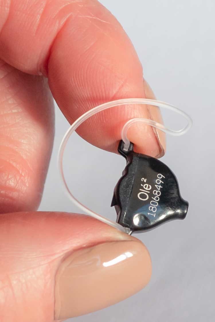 The Ole 2 Hearing Aid is tiny and almost invisible